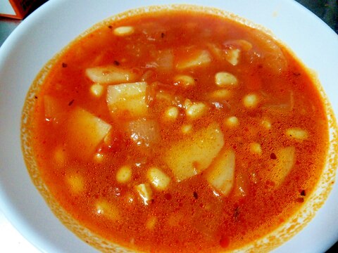パスタソースでミネストローネ風スープ！